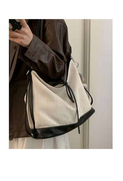 Dollcini Rucsac/Geantă de Umăr Convertibilă pentru Femei – Urban Simplicity, Material din Pânză, Cu Fermoar