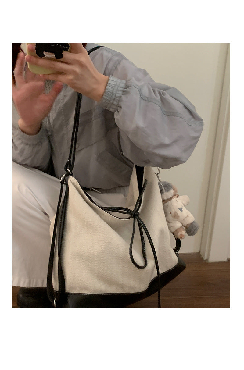 Dollcini Rucsac/Geantă de Umăr Convertibilă pentru Femei – Urban Simplicity, Material din Pânză, Cu Fermoar