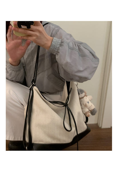 Dollcini Rucsac/Geantă de Umăr Convertibilă pentru Femei – Urban Simplicity, Material din Pânză, Cu Fermoar