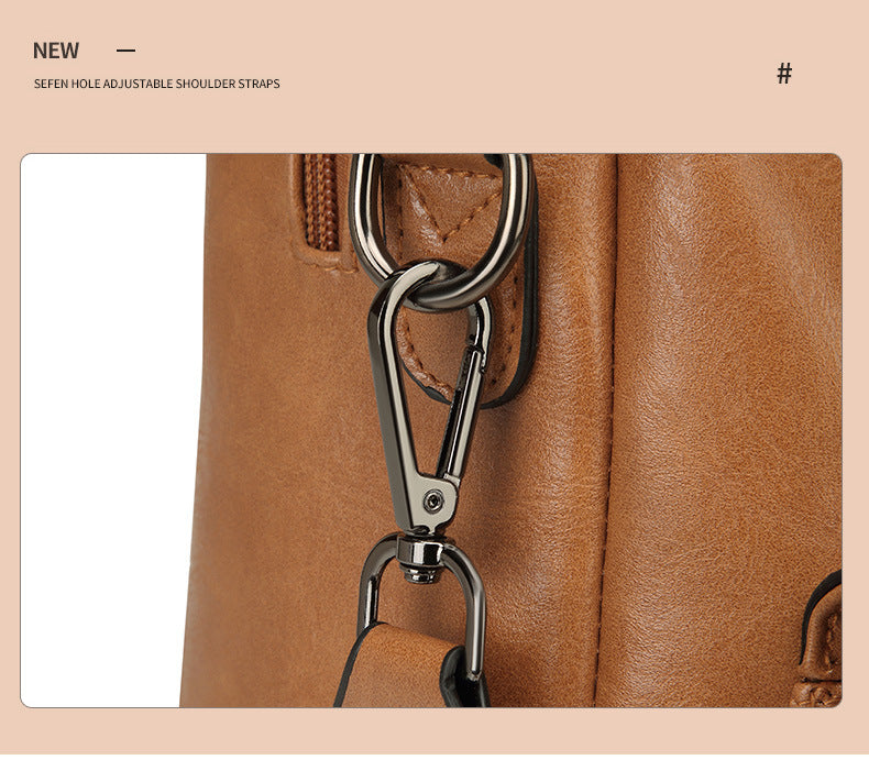 Dollcini Rucsac și Geantă de Umăr Retro European–American pentru Femei – Mai Multe Compartimente, Piele Ecologică, Pentru Uz Zilnic