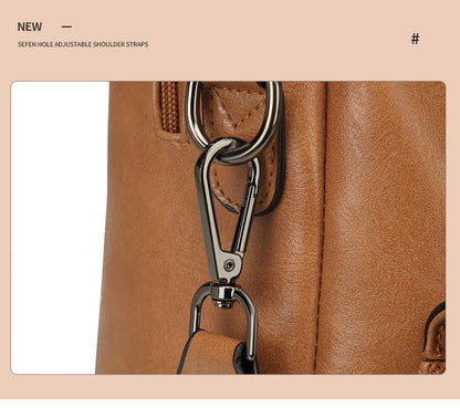 Dollcini Rucsac și Geantă de Umăr Retro European–American pentru Femei – Mai Multe Compartimente, Piele Ecologică, Pentru Uz Zilnic