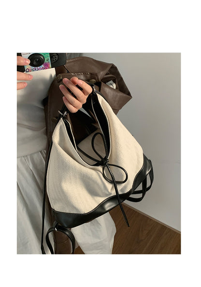 Dollcini Rucsac/Geantă de Umăr Convertibilă pentru Femei – Urban Simplicity, Material din Pânză, Cu Fermoar