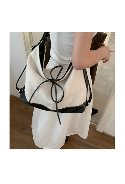 Dollcini Rucsac/Geantă de Umăr Convertibilă pentru Femei – Urban Simplicity, Material din Pânză, Cu Fermoar