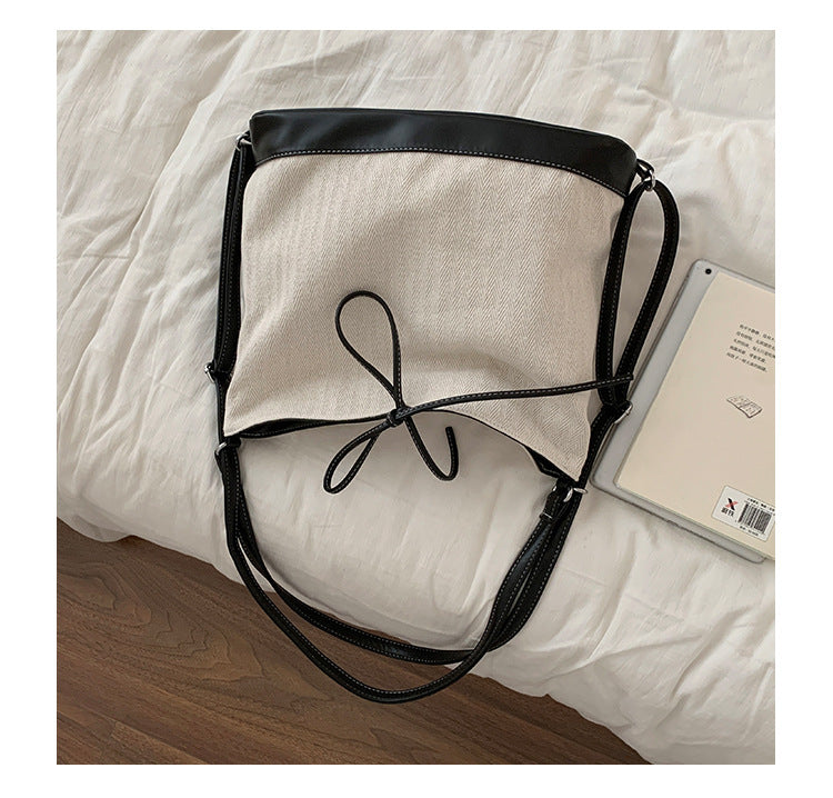 Dollcini Rucsac/Geantă de Umăr Convertibilă pentru Femei – Urban Simplicity, Material din Pânză, Cu Fermoar