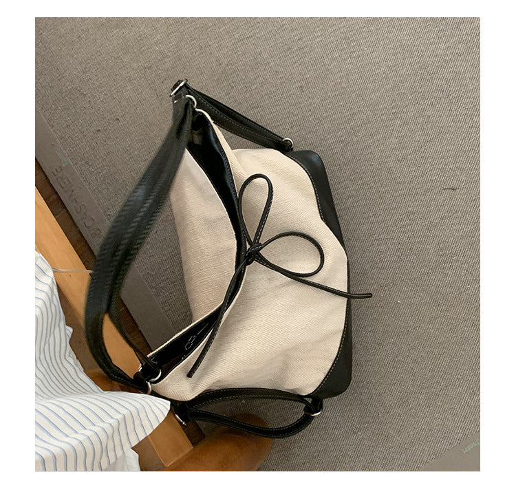 Dollcini Rucsac/Geantă de Umăr Convertibilă pentru Femei – Urban Simplicity, Material din Pânză, Cu Fermoar