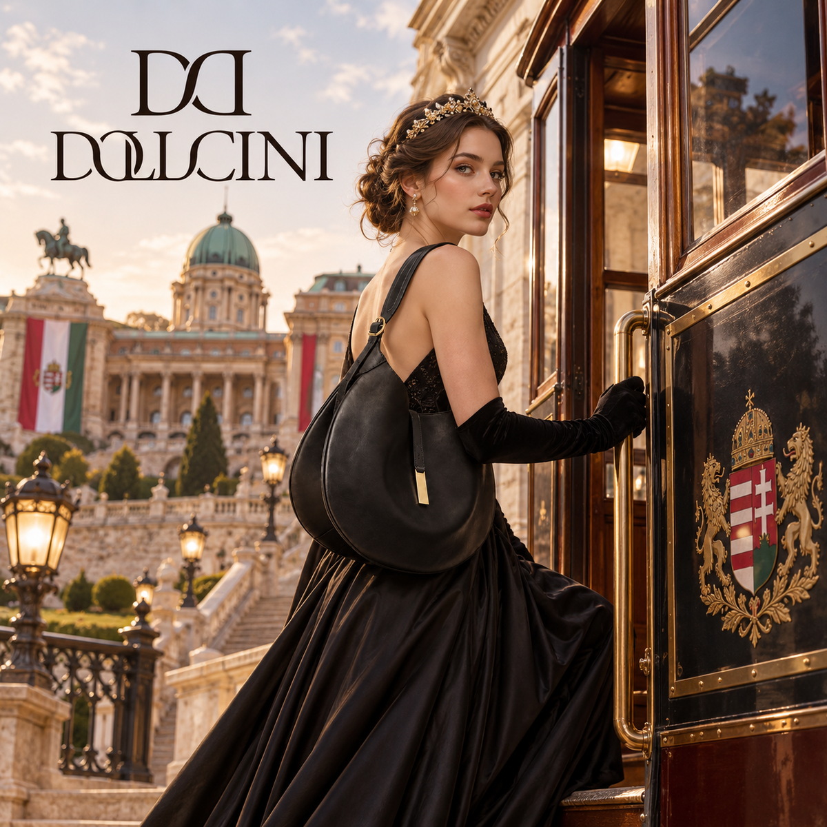 Dollcini Geantă de Umăr Retro pentru Damă – Stil European–American, cu Închidere Magnetică, cu Formă de Dumpling