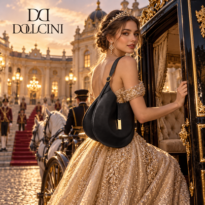 Dollcini Geantă de Umăr Retro pentru Damă – Stil European–American, cu Închidere Magnetică, cu Formă de Dumpling