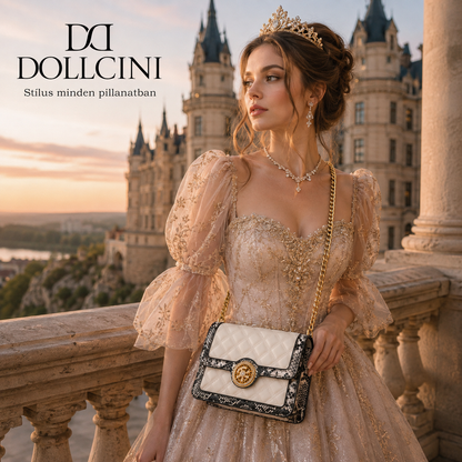 Dollcini Láncos Női Válltáska – Kígyóbőr Mintás Műbőr