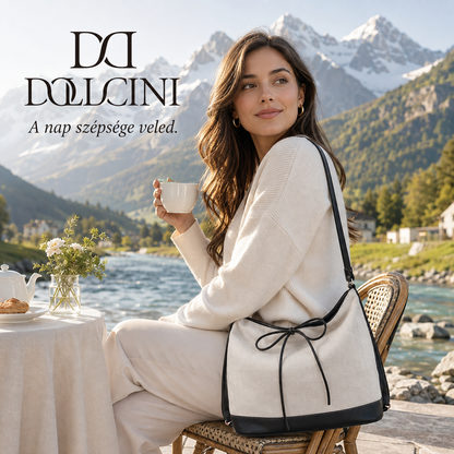 Dollcini Rucsac/Geantă de Umăr Convertibilă pentru Femei – Urban Simplicity, Material din Pânză, Cu Fermoar