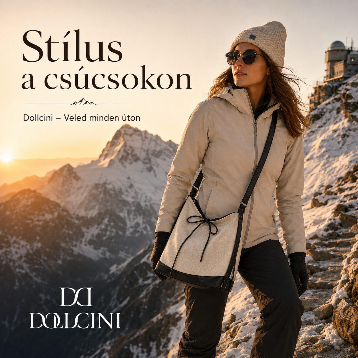 Dollcini Rucsac/Geantă de Umăr Convertibilă pentru Femei – Urban Simplicity, Material din Pânză, Cu Fermoar