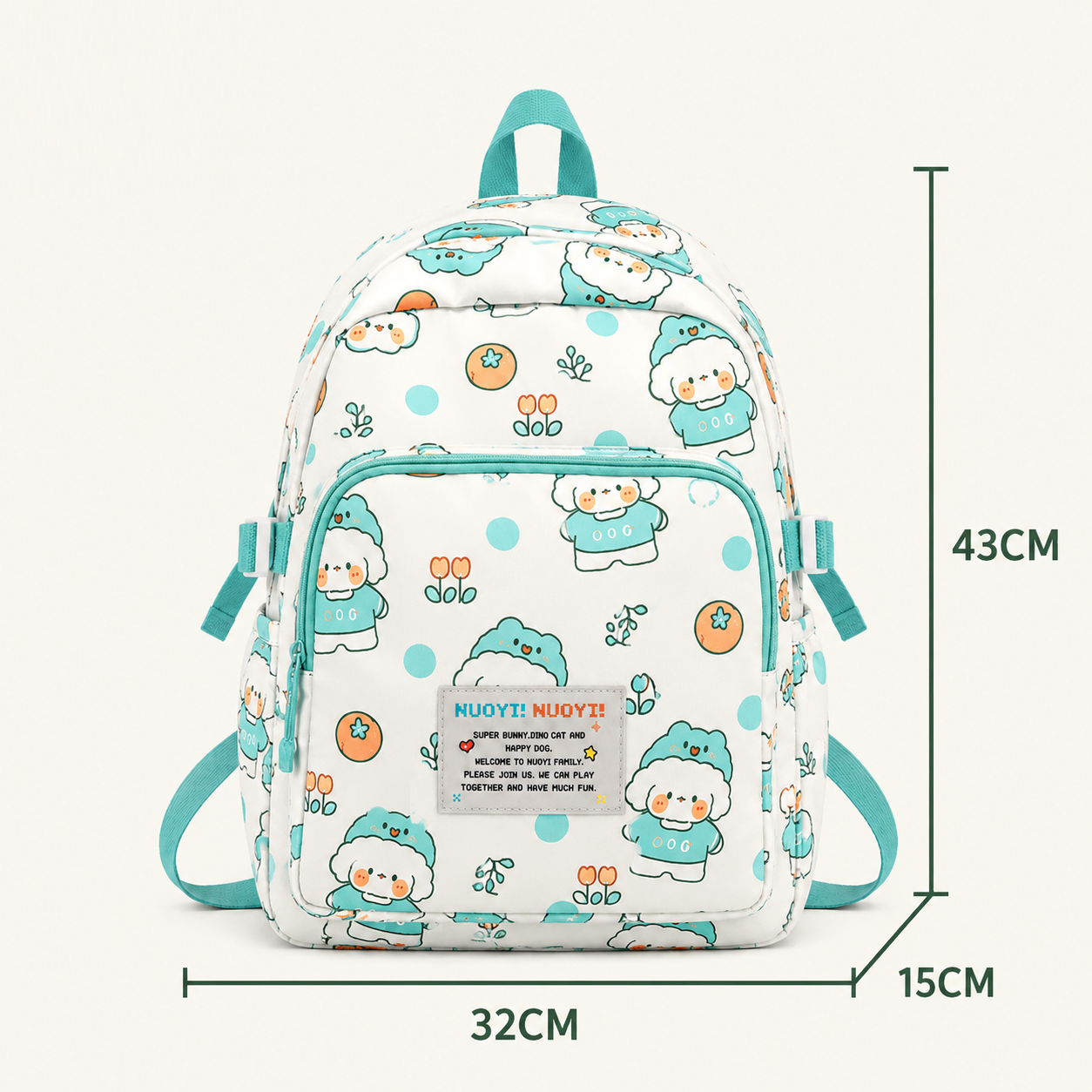 Dollcini Rucsac Școlar Unisex Stilat – Cu Model Animal, Practic