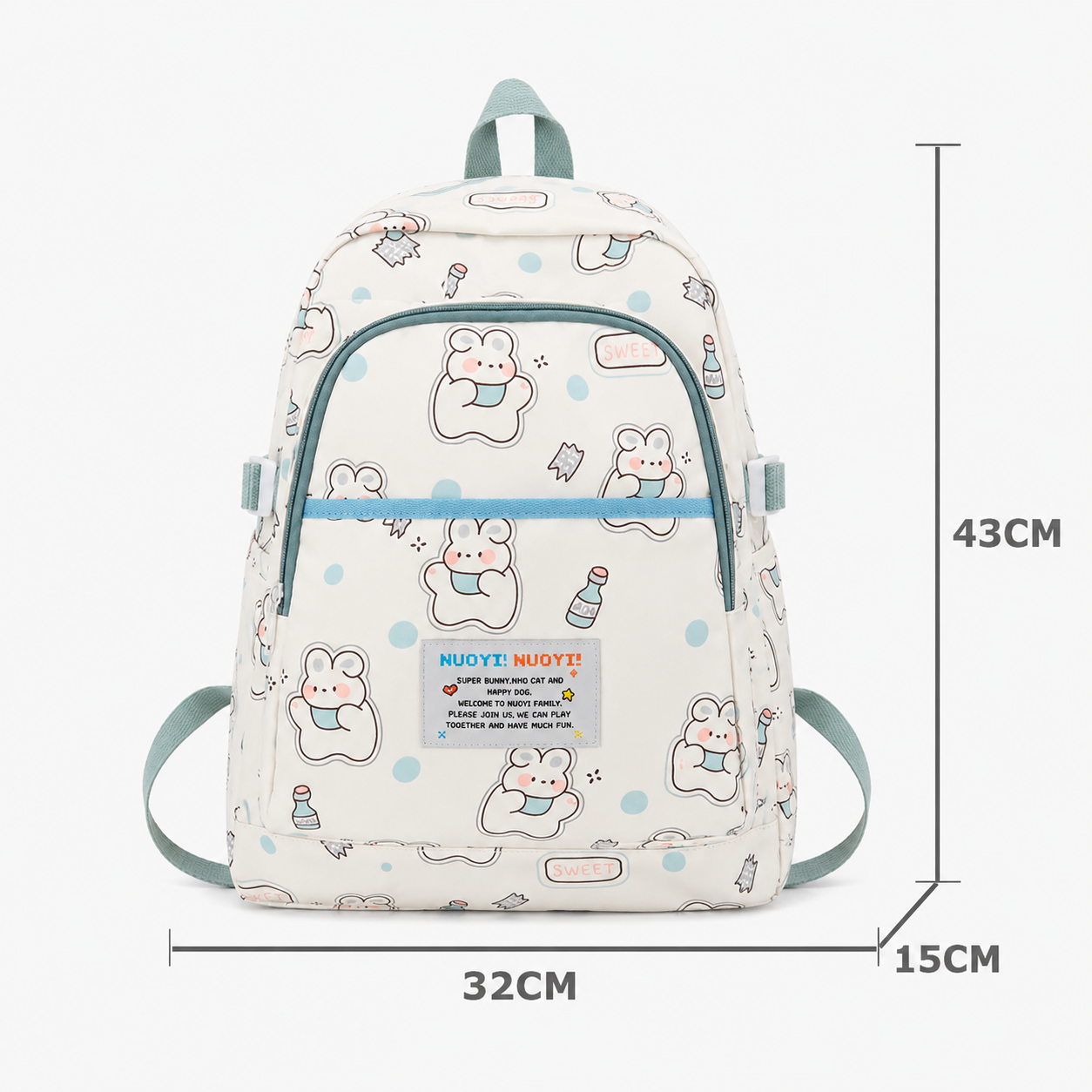 Dollcini Rucsac Școlar Unisex Stilat – Cu Model Animal, Practic