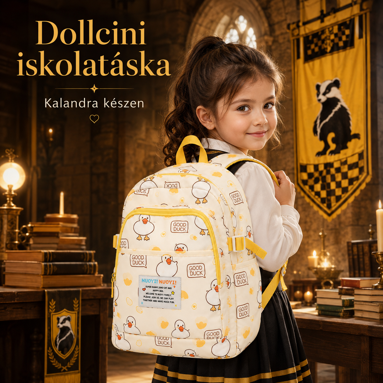 Dollcini Rucsac Școlar Unisex Stilat – Cu Model Animal, Practic