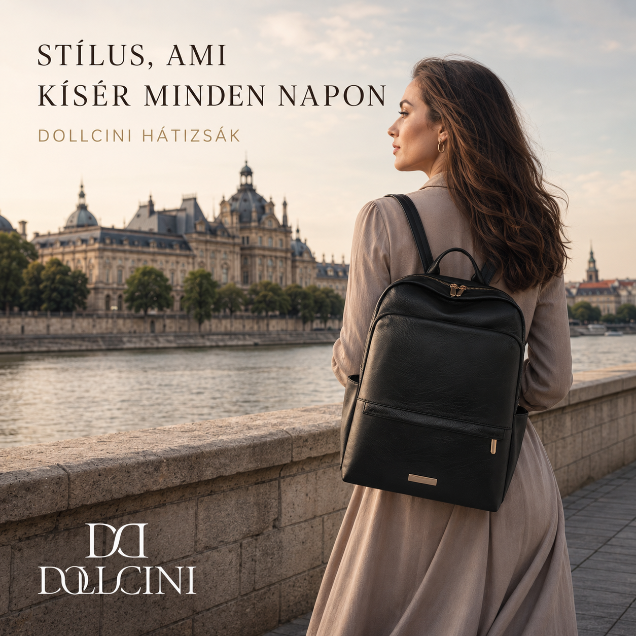 Dollcini Divatos Női Hátizsák – Elegáns és Praktikus műbőr Táska