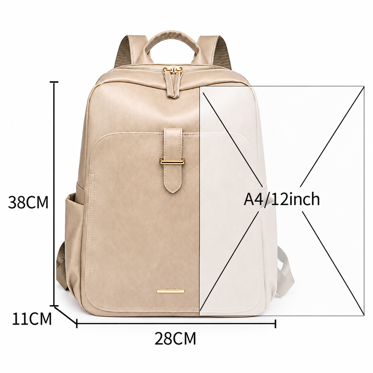 Dollcini Premium Women's Backpack – Waterproof, Stylish, Large Capacity