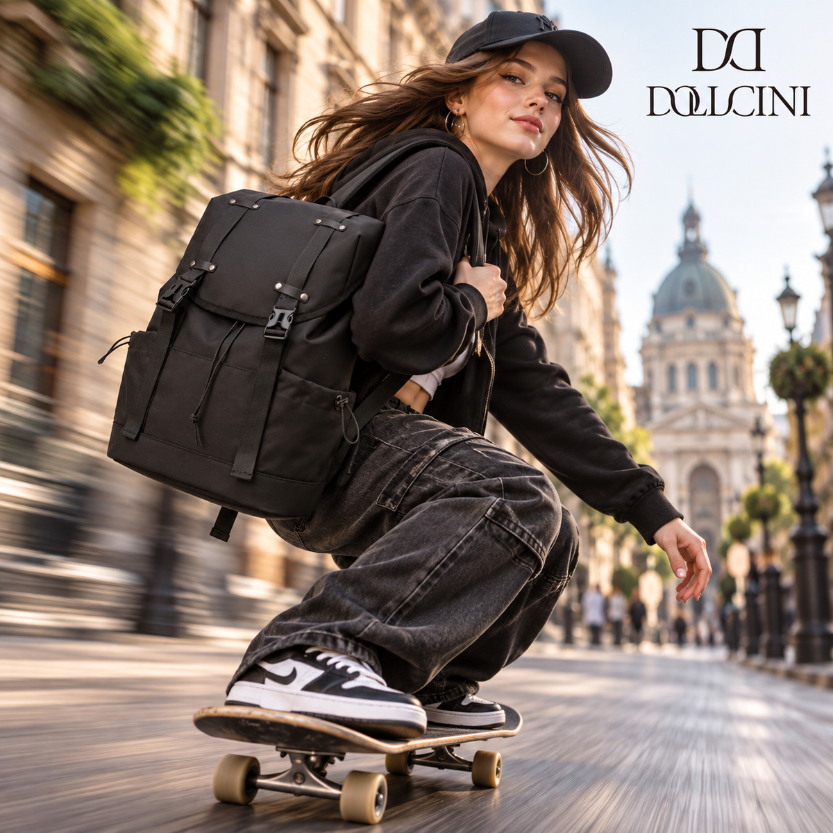 Dollcini Men's Stylish Backpack – Water and Scratch Resistant Travel Backpack