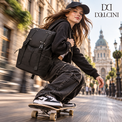 Dollcini Men's Stylish Backpack – Water and Scratch Resistant Travel Backpack