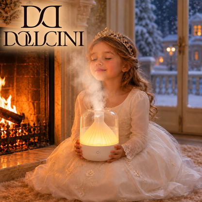 Dollcini Otthon Párásító – Melegfényű Aromaterápiás Illóolaj Diffúzor Dekor