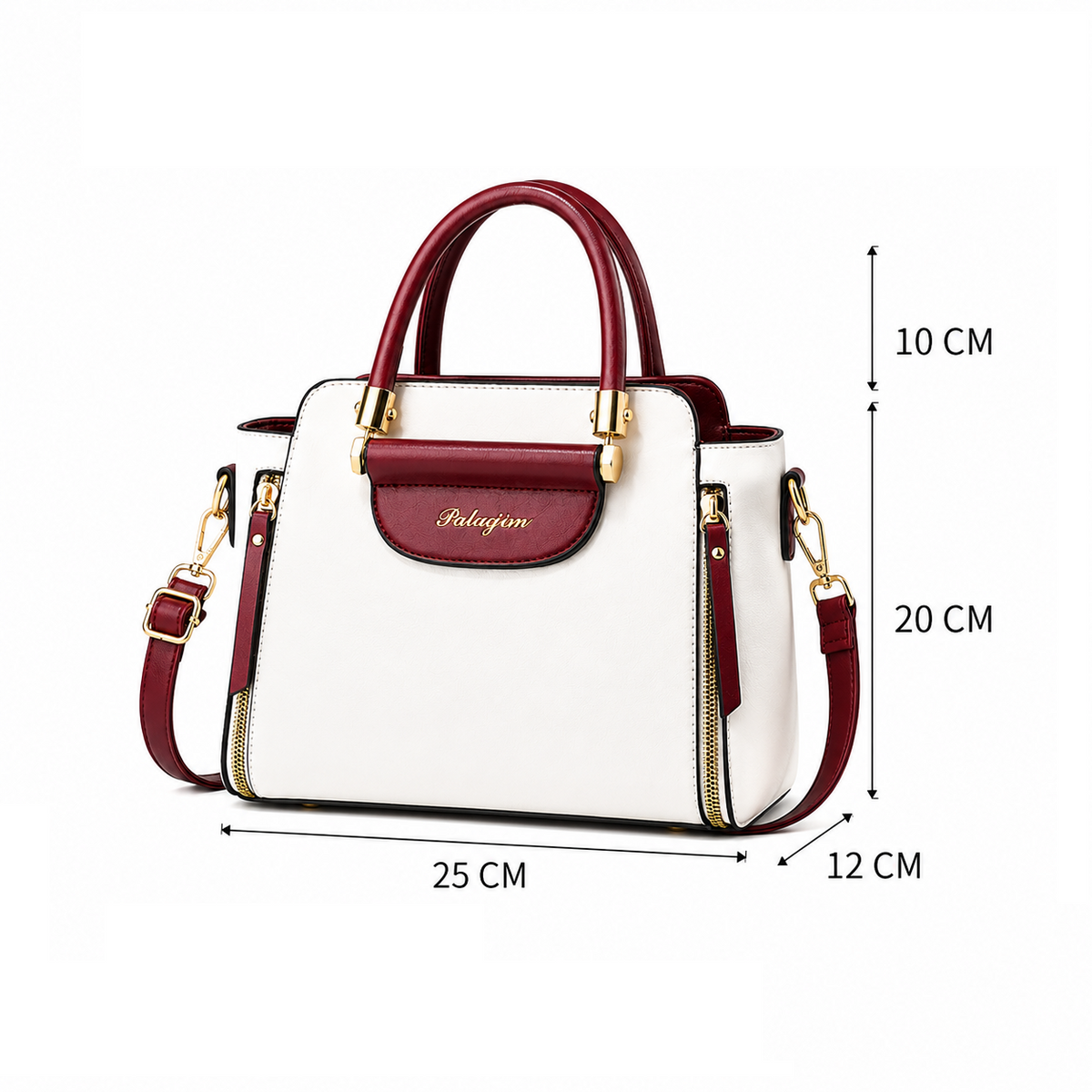 Dollcini Elegant Women's Shoulder Bag – Waterproof Faux Leather, Multiple Colors