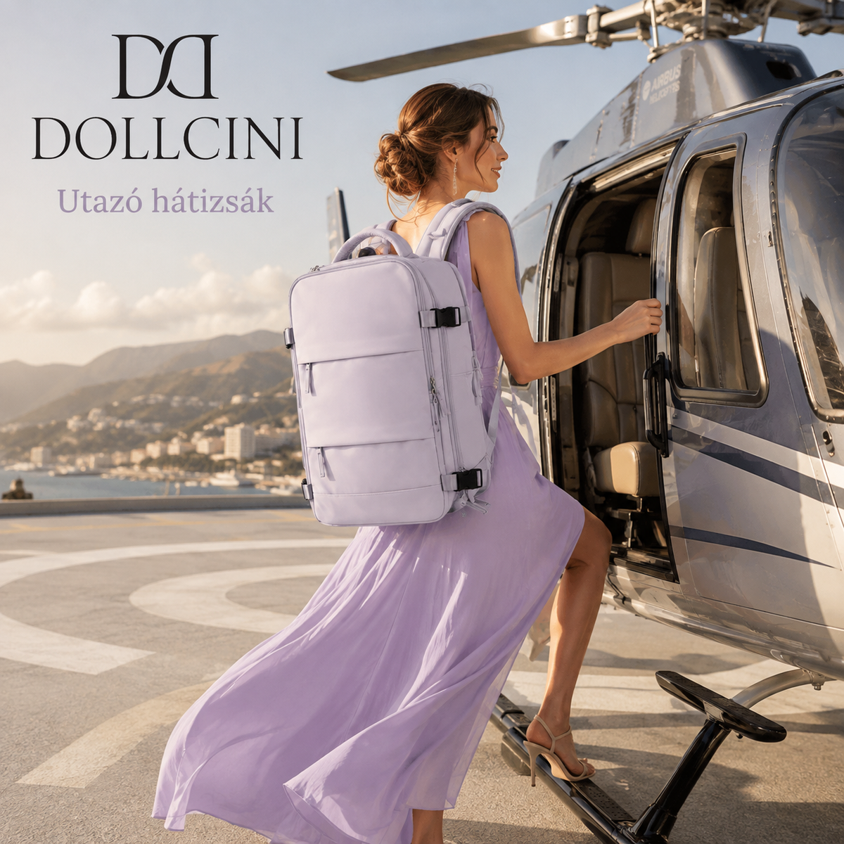 Dollcini Waterproof Men's Travel Backpack – Scratch-Resistant, Double Zipper