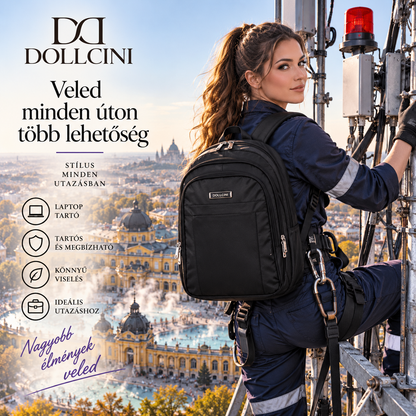 Dollcini MetroTech Uniszex Laptop Hátizsák – Utazóhátizsák, 17"-os Laptophoz, 7 Változat