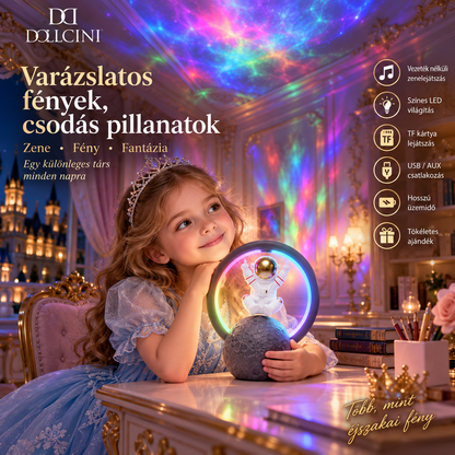 Dollcini Otthon Űrhajós Bluetooth Hangszóró – LED Világítással