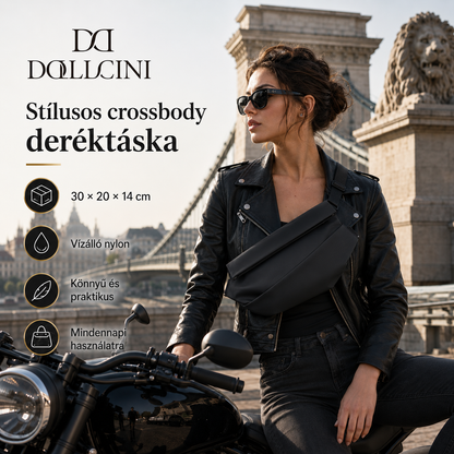 Dollcini Geantă de umăr impermeabilă – Nylon, geantă crossbody rezistentă la uzură