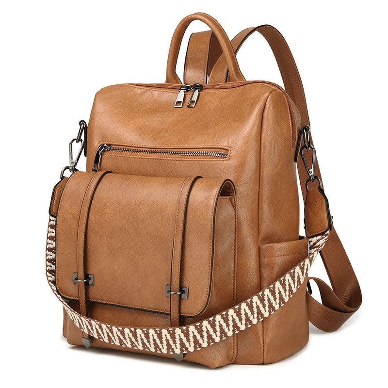 Dollcini Rucsac și Geantă de Umăr Retro European–American pentru Femei – Mai Multe Compartimente, Piele Ecologică, Pentru Uz Zilnic