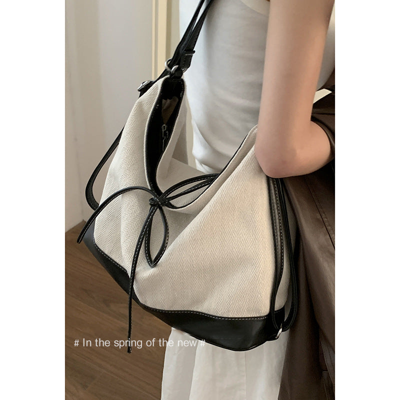 Dollcini Rucsac/Geantă de Umăr Convertibilă pentru Femei – Urban Simplicity, Material din Pânză, Cu Fermoar