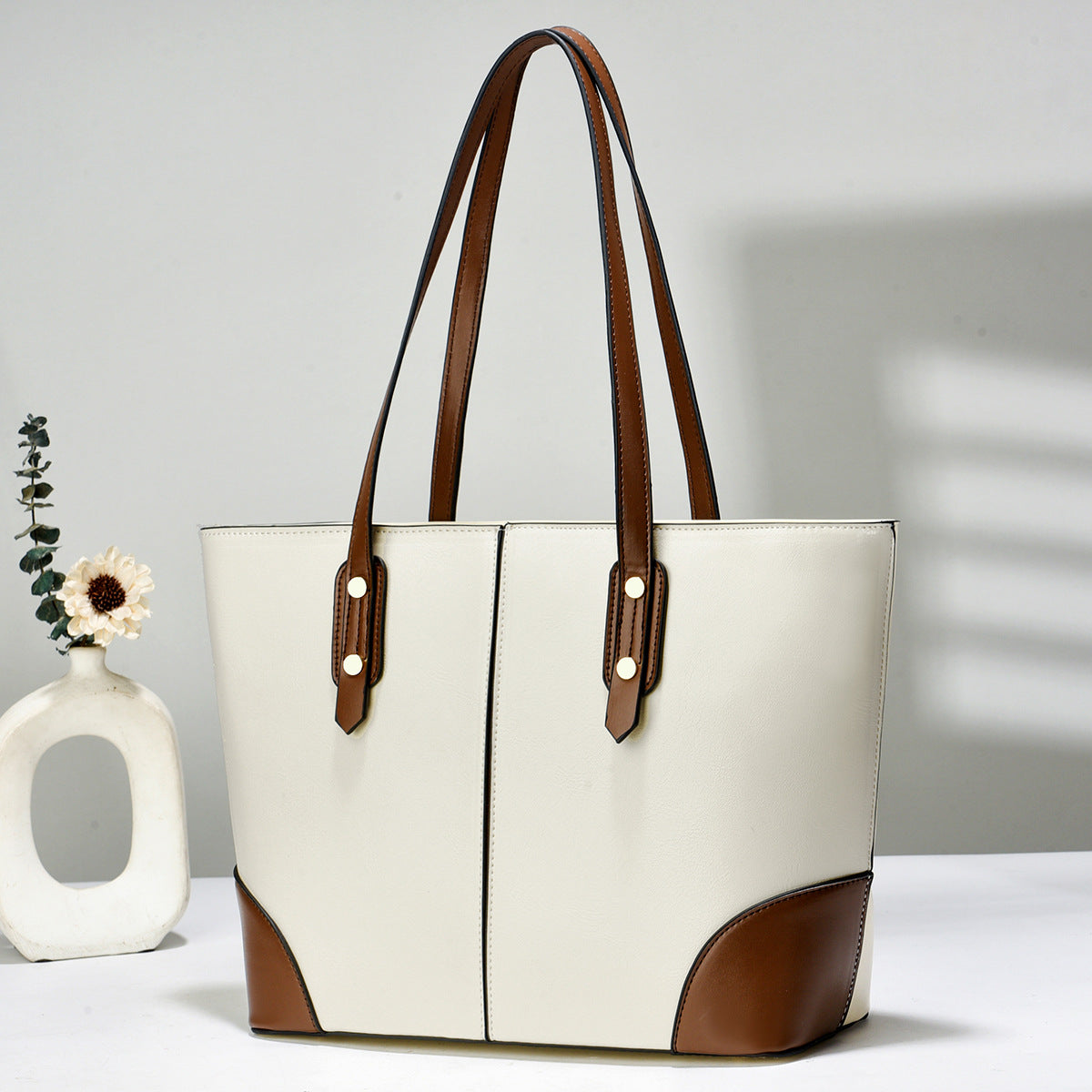 Dollcini, Női Nagy Méretű Tote Kézitáska – Urban Simplicity Stílus, Cipzáras, Mindennapi Használatra