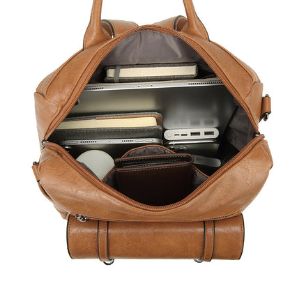 Dollcini Rucsac și Geantă de Umăr Retro European–American pentru Femei – Mai Multe Compartimente, Piele Ecologică, Pentru Uz Zilnic