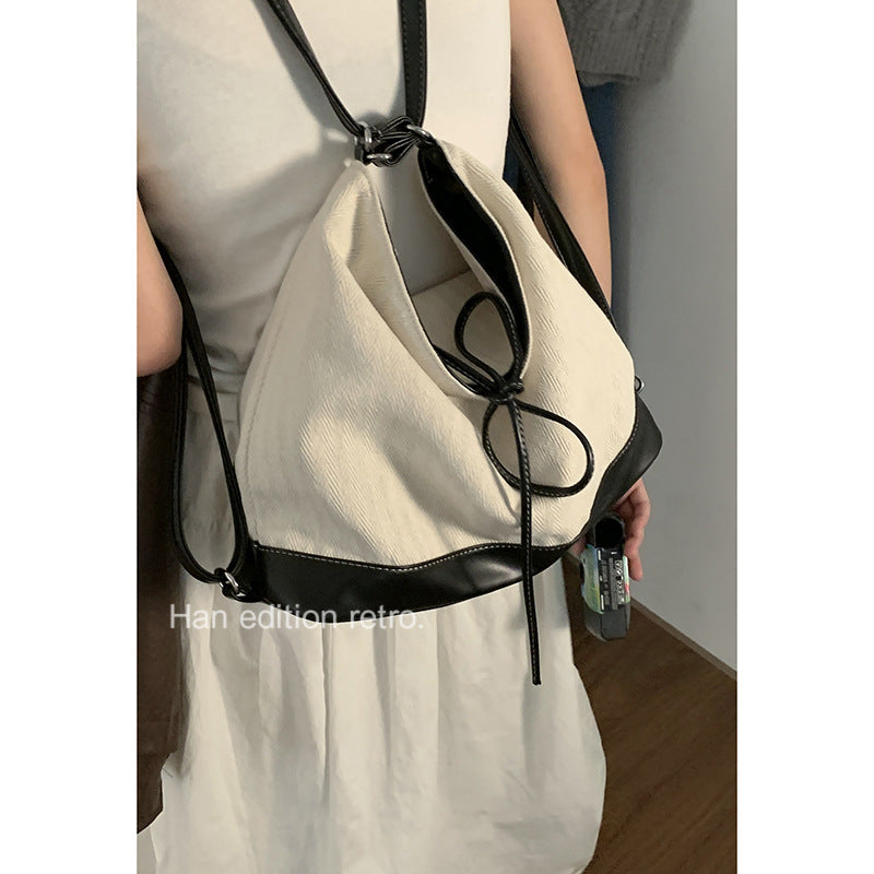 Dollcini Rucsac/Geantă de Umăr Convertibilă pentru Femei – Urban Simplicity, Material din Pânză, Cu Fermoar