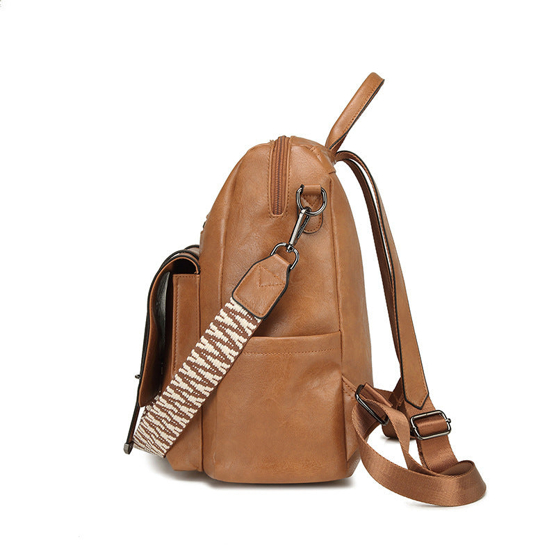 Dollcini Rucsac și Geantă de Umăr Retro European–American pentru Femei – Mai Multe Compartimente, Piele Ecologică, Pentru Uz Zilnic