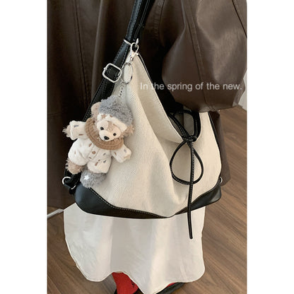 Dollcini Rucsac/Geantă de Umăr Convertibilă pentru Femei – Urban Simplicity, Material din Pânză, Cu Fermoar