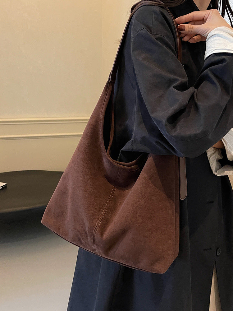 Dollcini, Geantă de umăr mare pentru femei, stil street fashion, cu portfard – piele ecologică, închidere magnetică, pentru uz zilnic