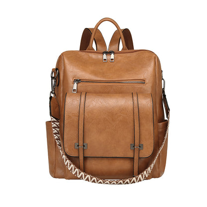 Dollcini Rucsac și Geantă de Umăr Retro European–American pentru Femei – Mai Multe Compartimente, Piele Ecologică, Pentru Uz Zilnic