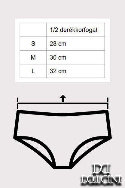 Dollcini, Klasszikus női bugyi,95% Pamut + Spandex-Többszínű, 6 db-os Csomag,89102