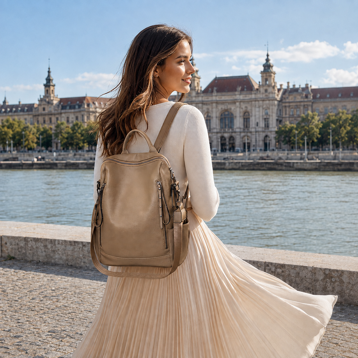 Dollcini Rucsac Elegant pentru Femei – Nylon rezistent la apă sau piele ecologică