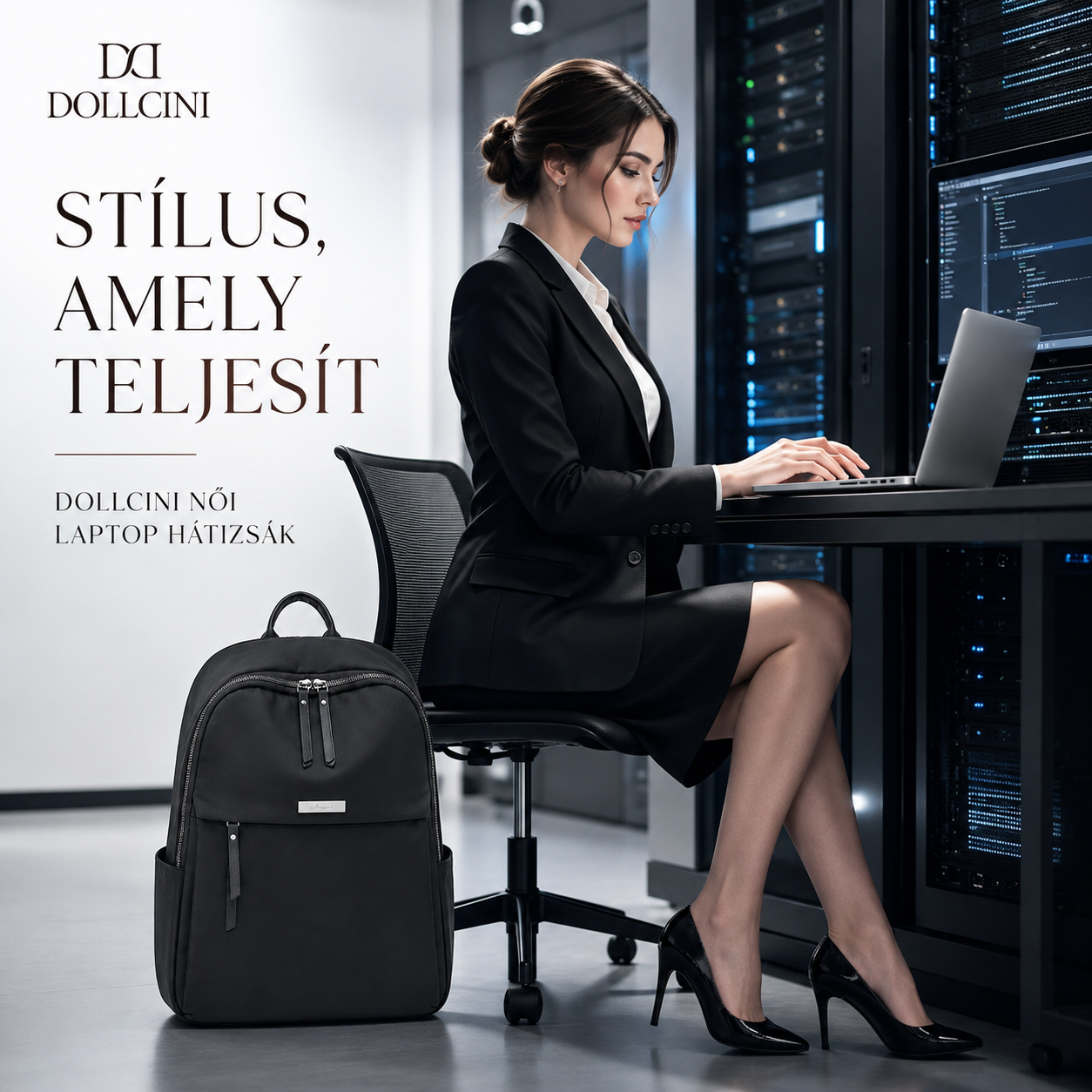 Dollcini Rucsac Laptop pentru Femei pentru Laptop de 14” – Rezistent la Apă și Ergonomic