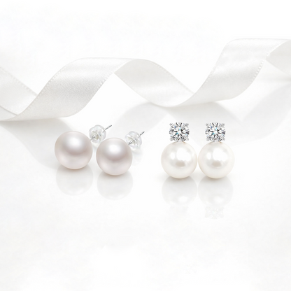Dollcini Elegance Pearl Cercei – Cercei clasici cu perle și diamante