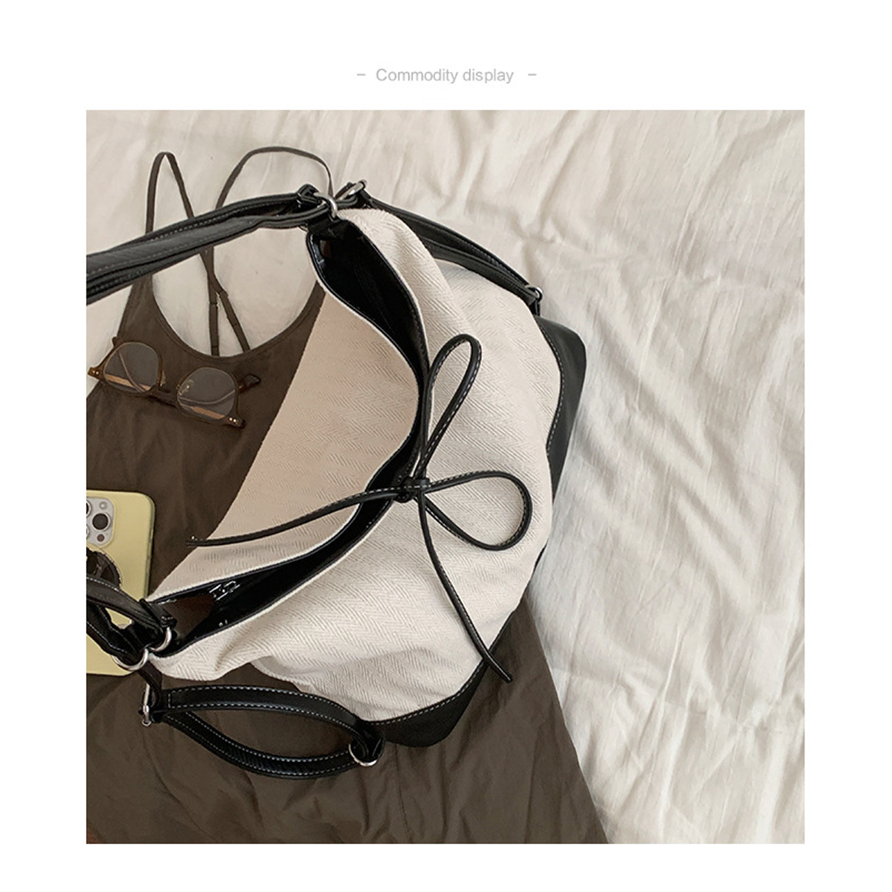 Dollcini Rucsac/Geantă de Umăr Convertibilă pentru Femei – Urban Simplicity, Material din Pânză, Cu Fermoar