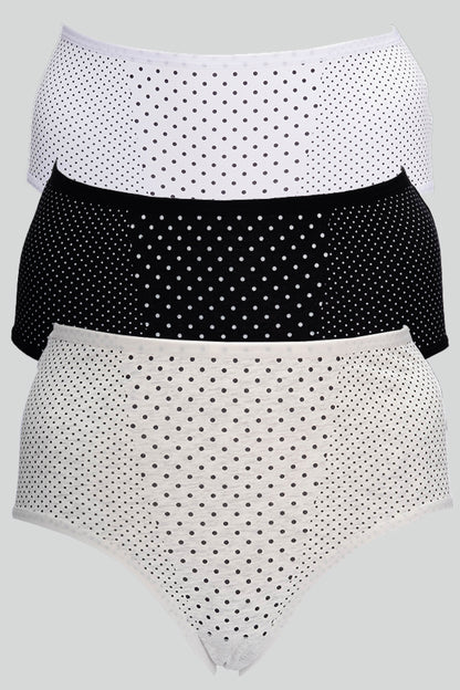 Dollcini Magas Derekú, Női Menstruációs Bugyi Szett - 95% Pamut, Szivárgásmentes, 3 db-os Csomag