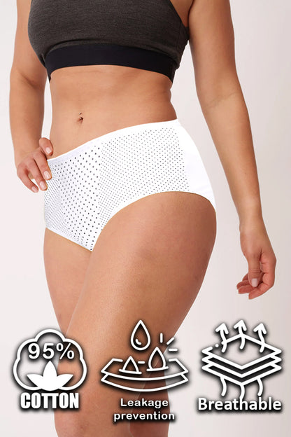 Dollcini Magas Derekú, Női Menstruációs Bugyi Szett - 95% Pamut, Szivárgásmentes, 3 db-os Csomag