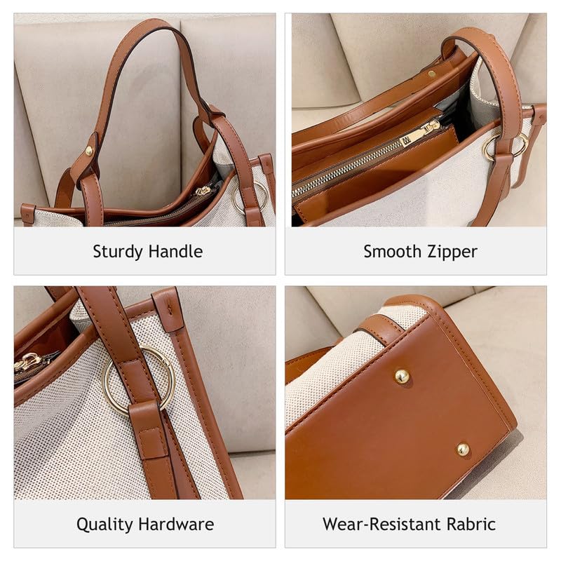 Dollcini Női Vászon Hordtáska – Alkalmi Cipzáras Válltáska Utazáshoz