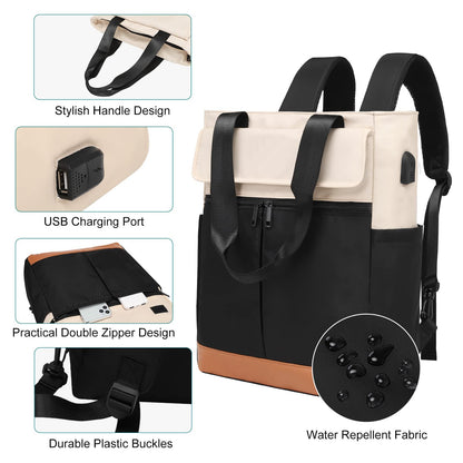 Dollcini Rucsac de damă la modă – Multifuncțional, geantă de laptop impermeabilă