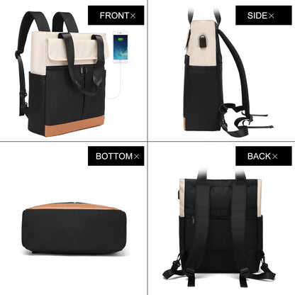 Dollcini Rucsac de damă la modă – Multifuncțional, geantă de laptop impermeabilă