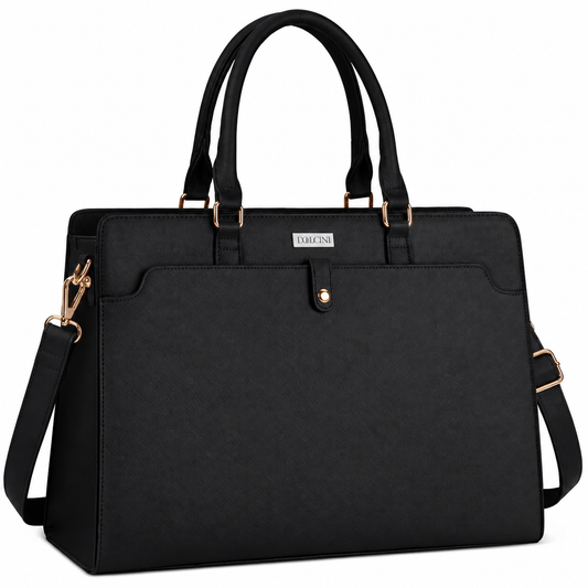 Dollcini Női Laptoptáska 15,6” – Elegáns Fekete Munkatáska