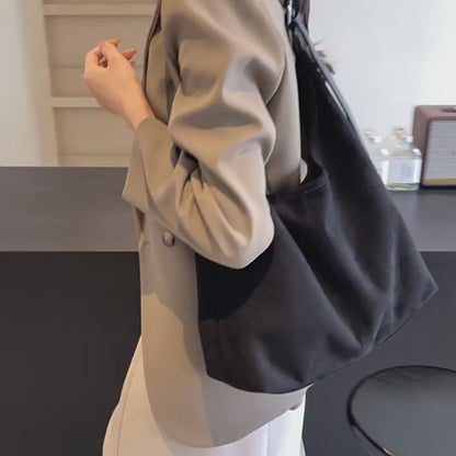 Dollcini, Geantă de umăr mare pentru femei, stil street fashion, cu portfard – piele ecologică, închidere magnetică, pentru uz zilnic