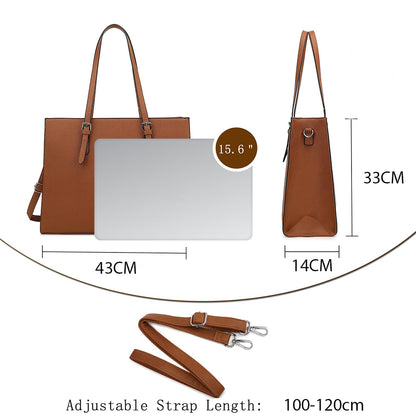 Dollcini Elegáns Női Laptoptáska – 15.6”-os, Vízálló Műbőr