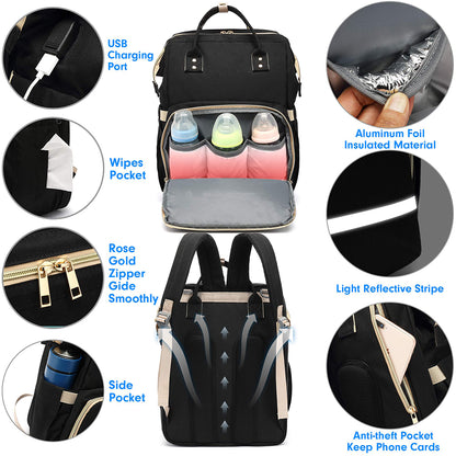 Dollcini Multifunkciós Babahátizsák – Összecsukható Babaággyal